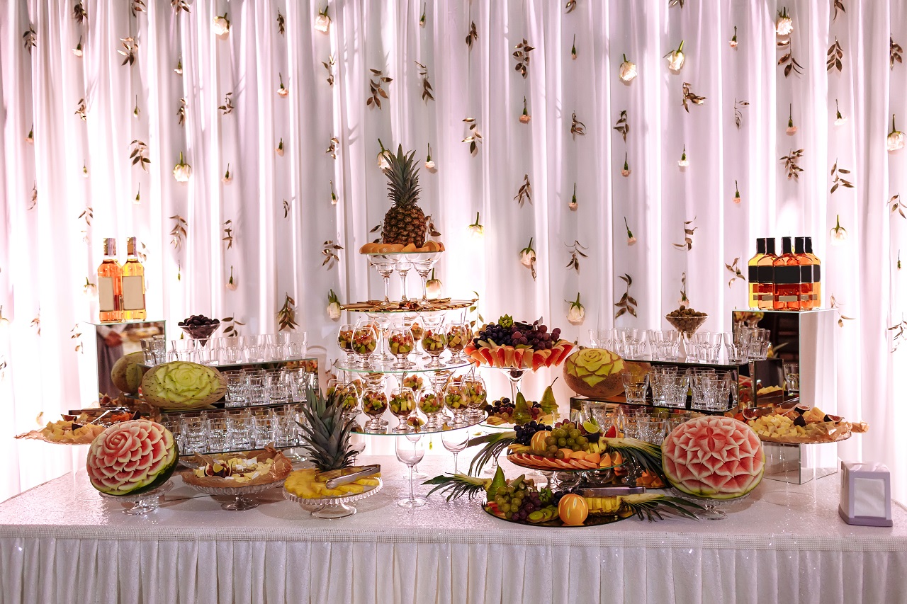 A buffet spread of various menu options