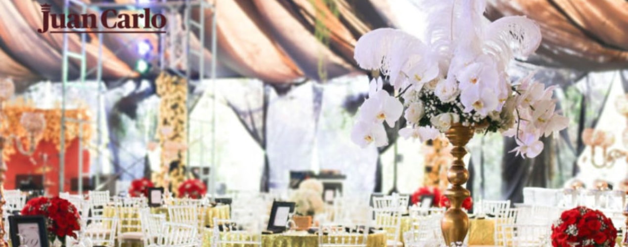 Tables and table settings included in wedding package