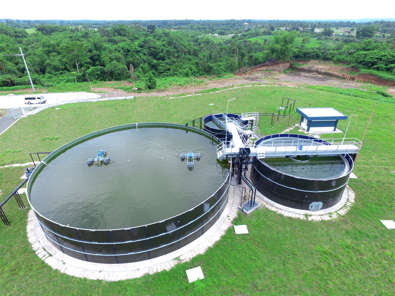 Water waste management treatment system in an industrial park