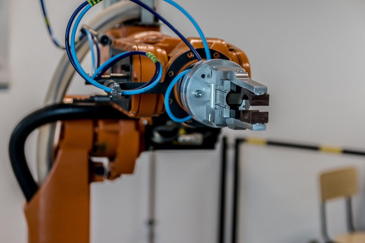 An automated machine at a factory